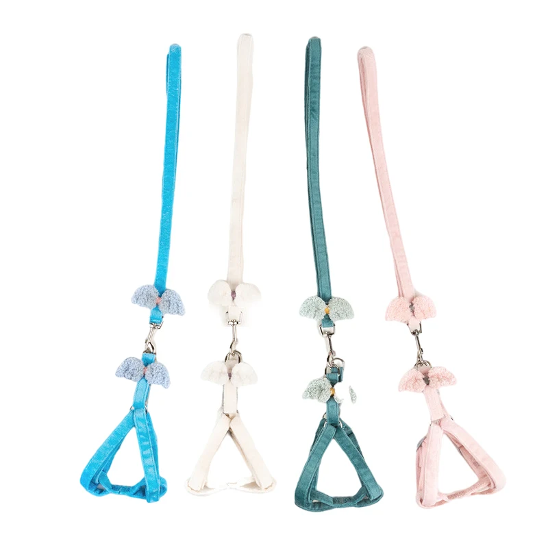 Настраиваемый хлопковый жилет нейлоновая веревка поводок для домашних животных кошек