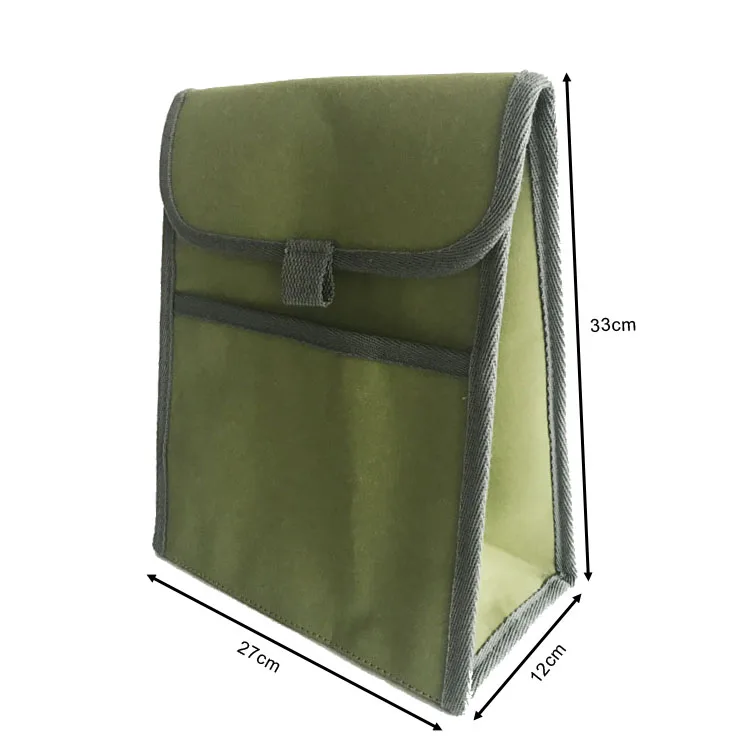 Reusable insulated washable brown tyvek kraft paper lunch cooler bag