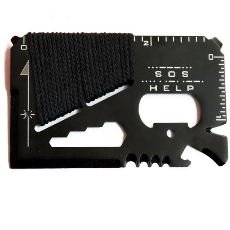 Outdoor Sports Camping Hiking Sos Survival Emergency 14 In 1 Multifunction Edc Survival Tool Credit Card Knife
