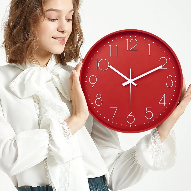 12 inch 30cm  modern home wall decoration round quartz simulated silent luxury 3D wall clock