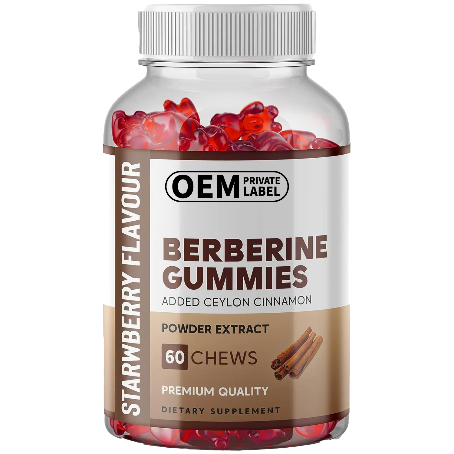 High Bioavailability Berberine HCL Supplement Powder Extract Bowel Movement Berberine Gummies Strong Physique