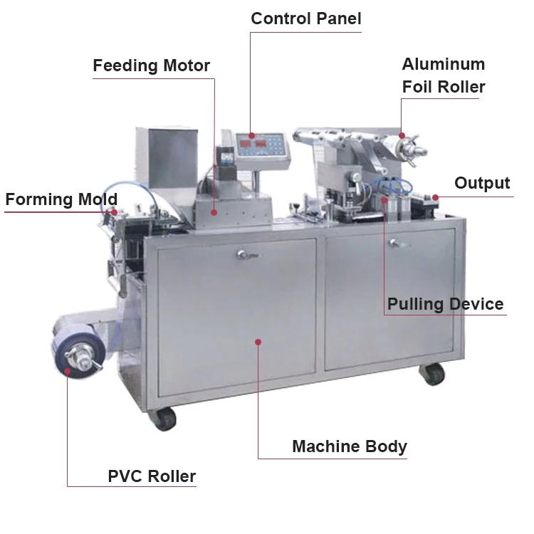 Laboratory DPP80 Small Alu Alu Mini Tablet Blister Packing Machine