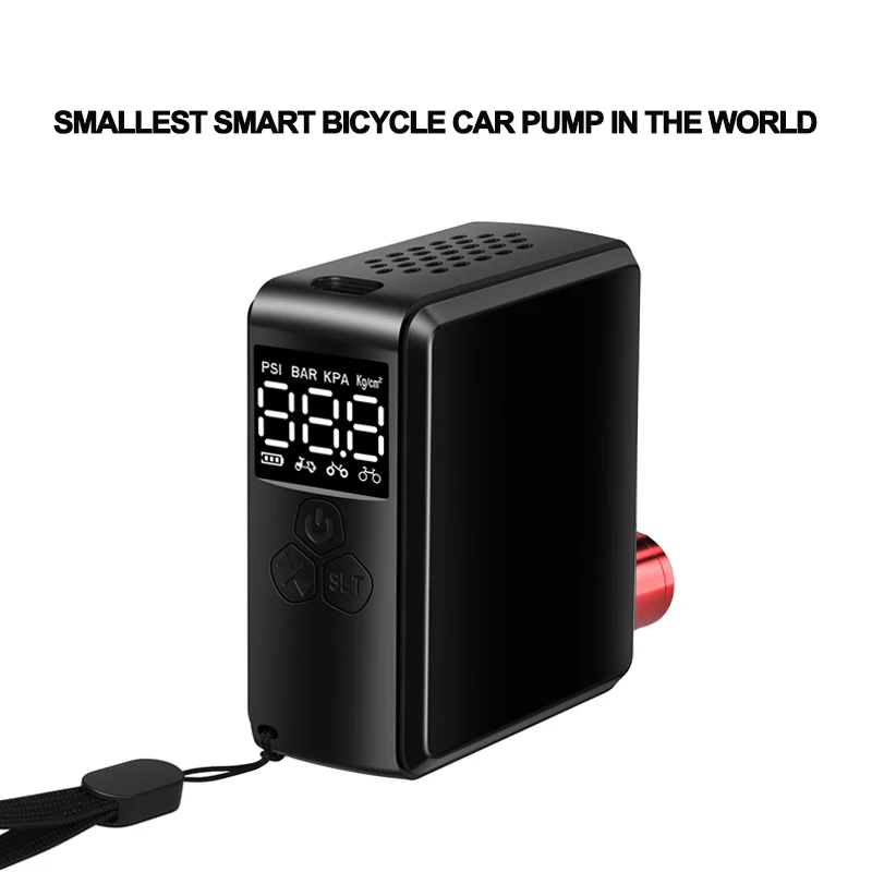 YI JING free custom logo rechargeable mini electric portable ball bike car tire inflator air bicycle pump