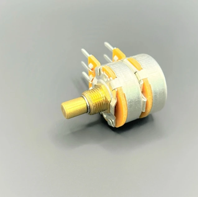TERWIN Latest guitar pot 24mm Dual Gang  B500K 1M Knurled shaft and solid shaft rotary potentiometer for electric guitar