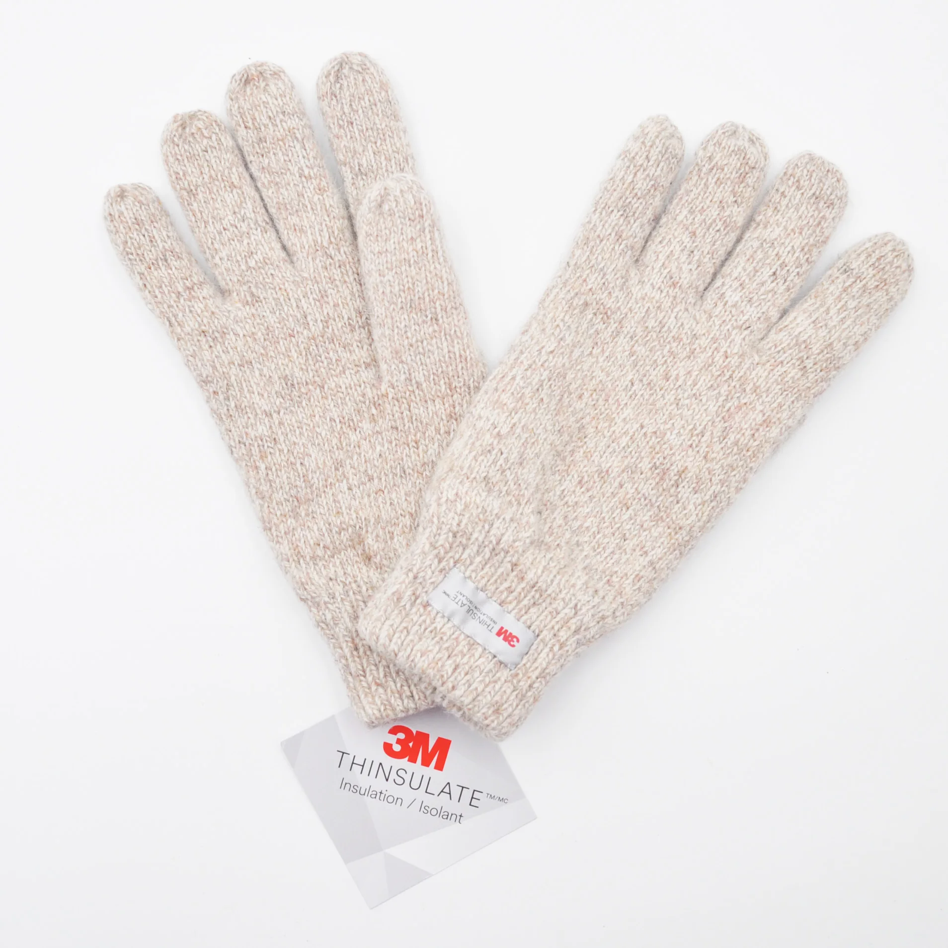 Winter Gloves Acrylic Knitted  Wool Yarn Work Gloves Man Warm 3M Thinsulate Gloves