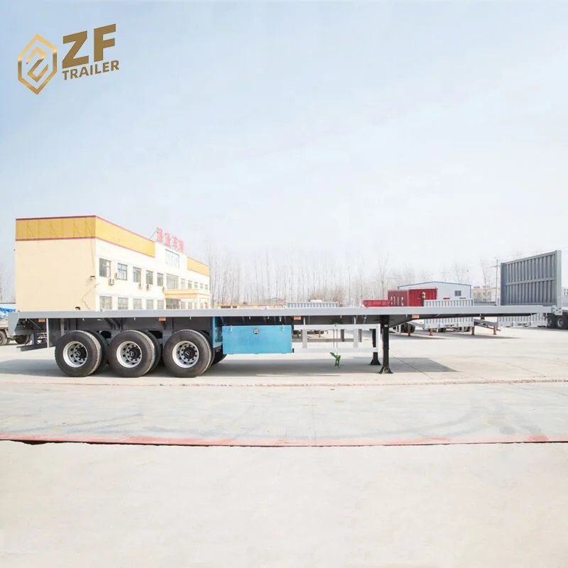 3 axle 45ft container flatbed semi trailer for sale