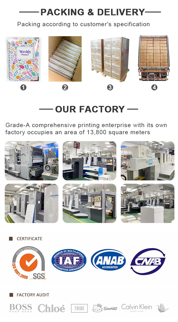 Factory Customized Delicate High Quality Pink Customizable Interior Page Format Spiral Notebook