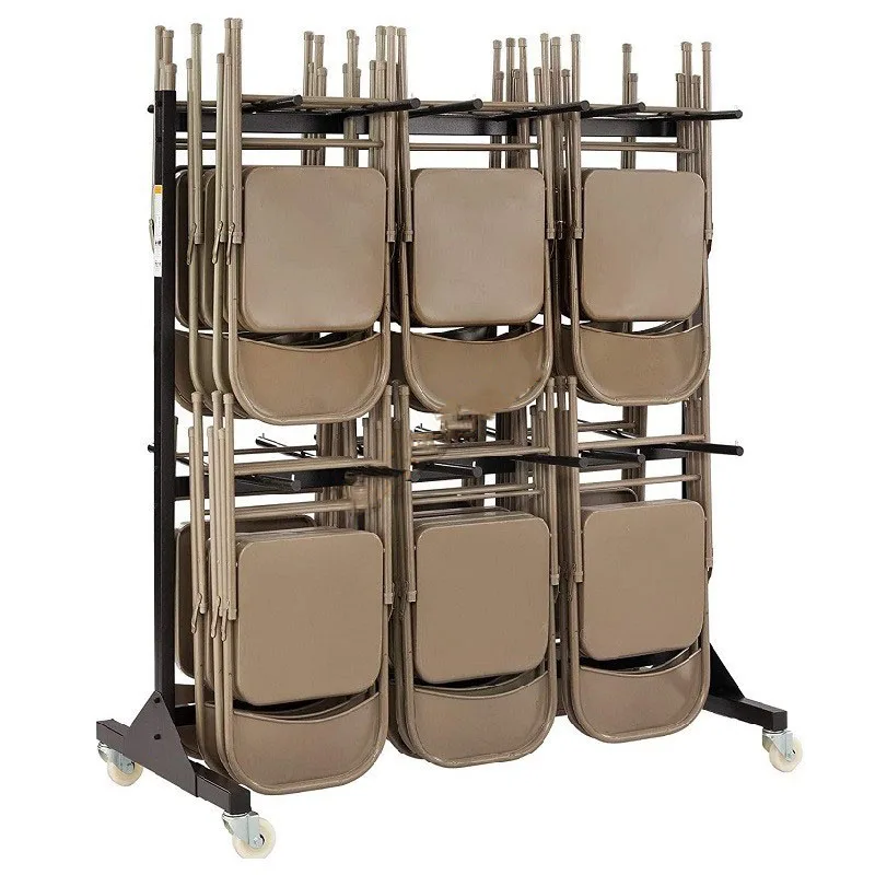 Folding Chair Rack Folding Chair Cart Folding Chair Storage Rack Trolley to Store 84PCS