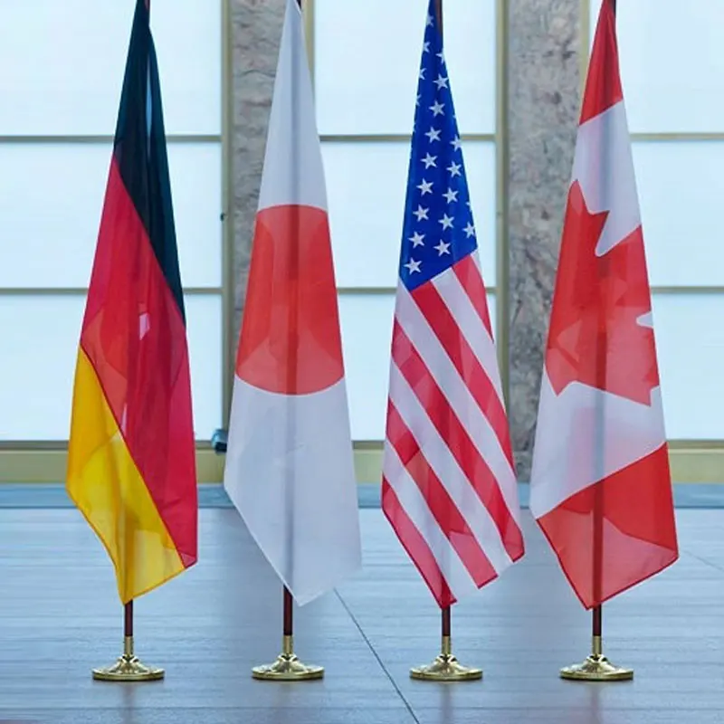 China Factory Sell Flagpole High Quality 2M 2.6M 3M Flag Pole Stainless Steel Flag Conference Office Indoor Flag With Base Stand