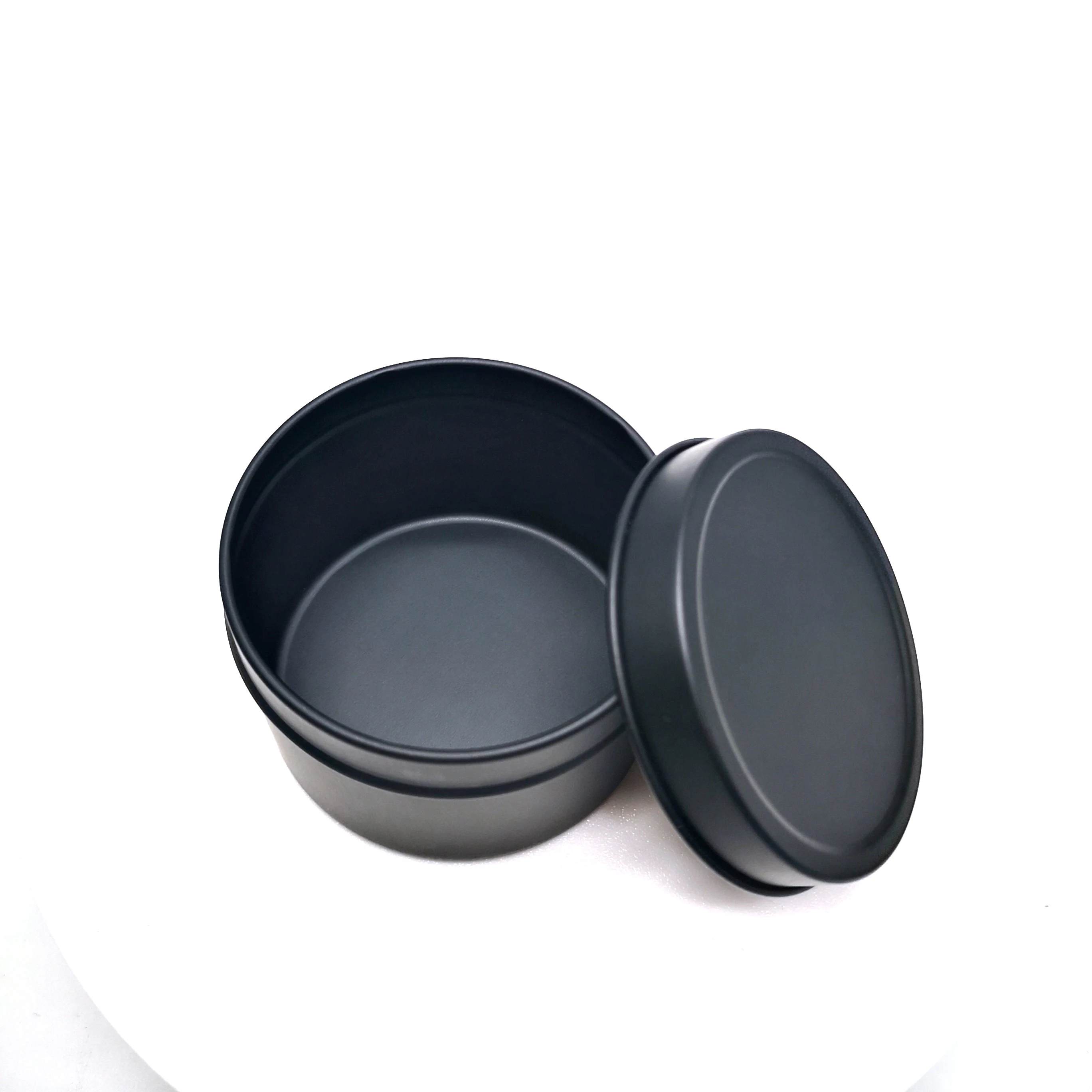 Christmas Wholesale Luxury Round Metal Matte Tins Candle 2OZ 4OZ 8oz Empty Container Candle Tin Box