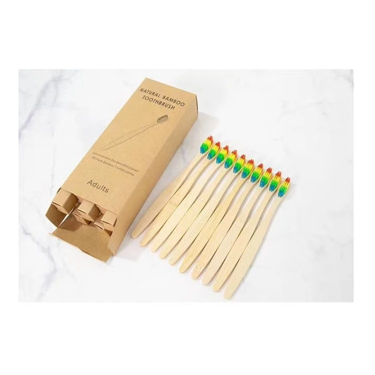 Профессиональная фабричная домашняя щетка для зубов, оптовая цена, пластиковая нано щетина, Экологичная бамбуковая зубная щетка для взрослых