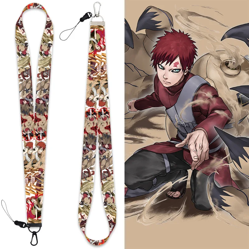 Anime Lanyard Cute Phone Charm Mobile Phone Neck Strap Black Lanyards for keys ID Badge Handy Keycord Holder