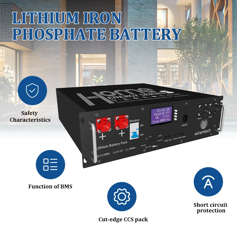 51.2V 100Ah Backup Off Grid Solar Storage Home Battery High Voltage Lithium ion Batteries 5.1KW 48V Pallet Battery