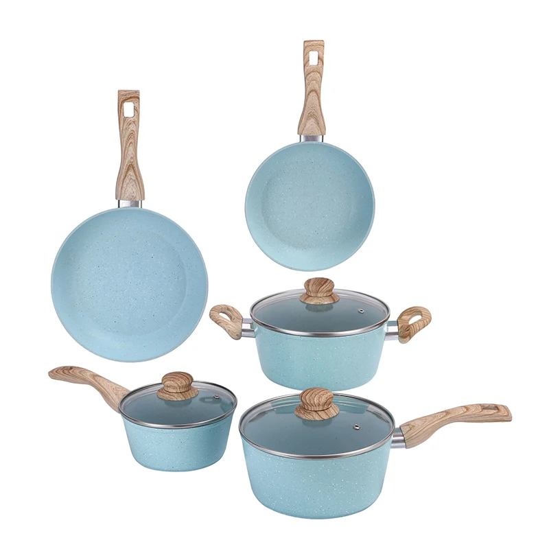 Factory Price Induction Bottom Frying Pan Cookware Set Household Non Stick Cookware Sets