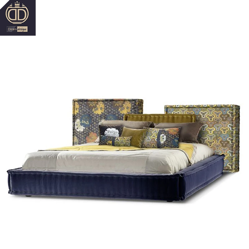 high end new design mix pupal colourful bed designer multiple colour cushions roche bobois bois mah jong bed