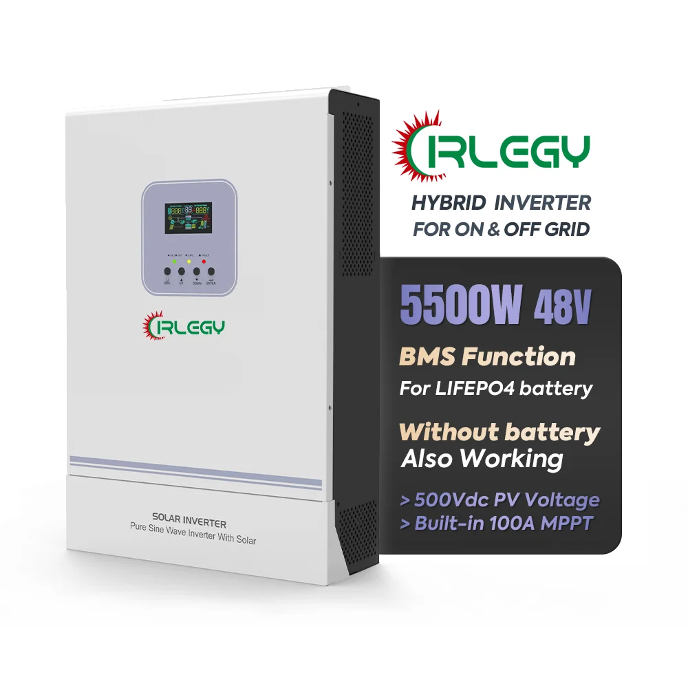Включаемый 5000 Вт 5.5KW BMS инвертор 80A MPPT 500VDC PV вход 220VAC 230V 48V Гибридный солнечный с