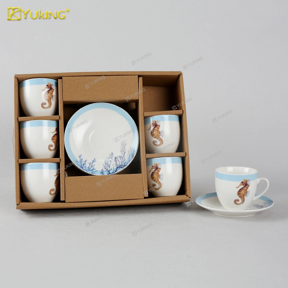 High quality unique design ocean series design restaurant dinner plate sets