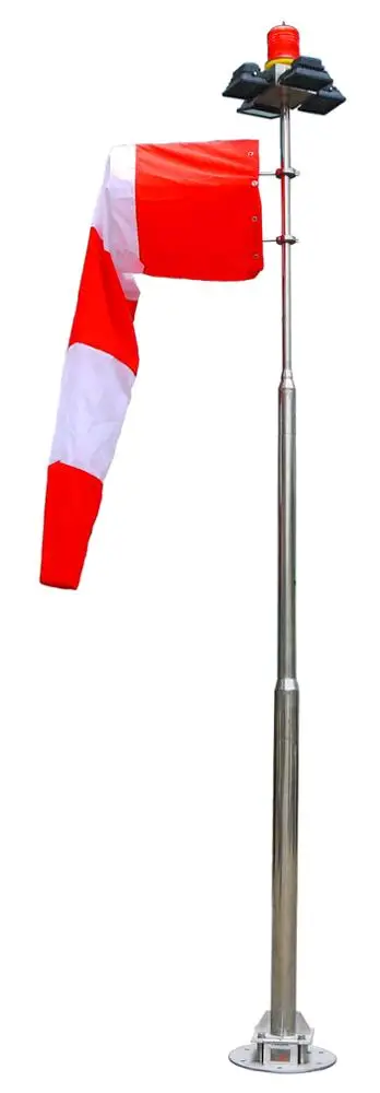 GS-HP/W FAA standard Heliport Wind cone with windsock and light