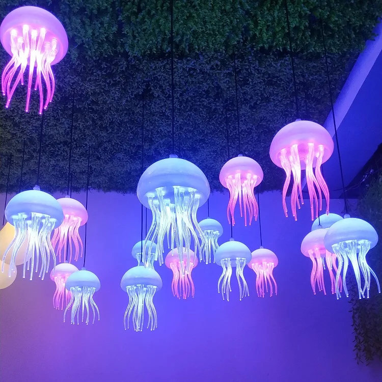 Ocean Pavilion RGB color change simulate jellyfish lamp for sightseeing
