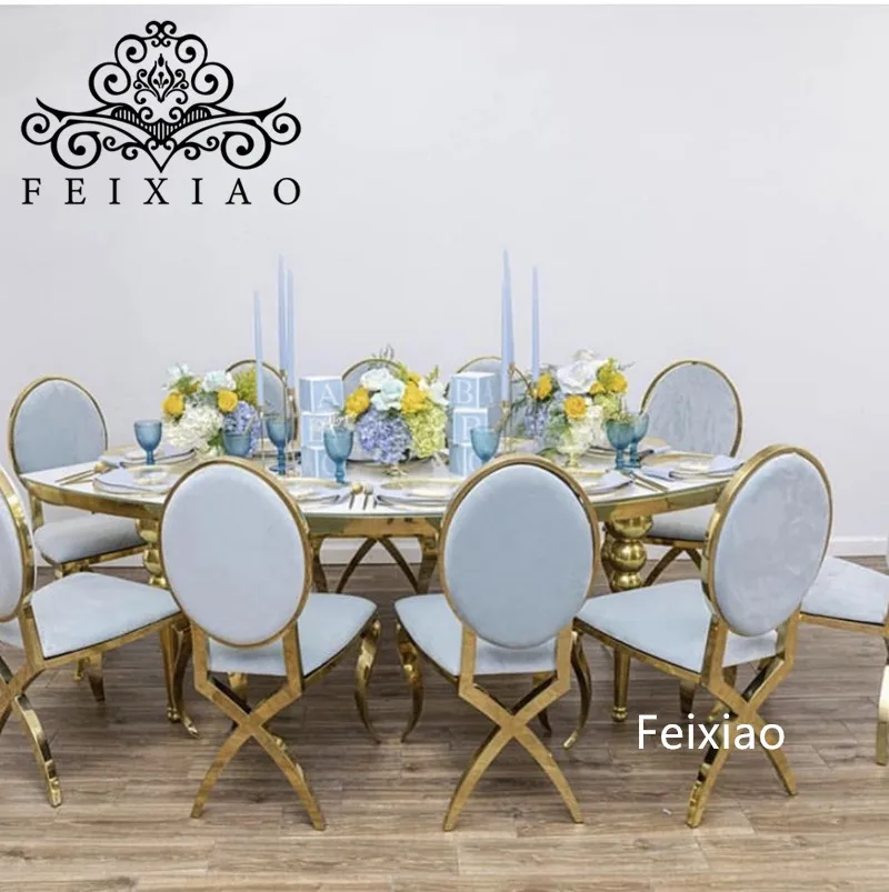 Фошань, оптовая продажа, Свадебный роскошный детский стул с золотой рамкой из нержавеющей стали