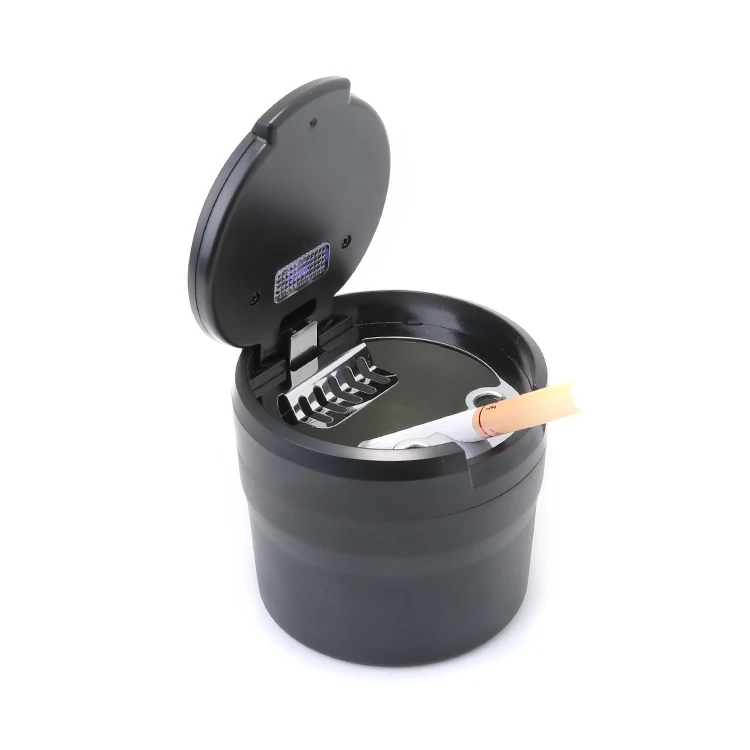 Customizable Round Cigarette Car Ashtray With Led Light Car Ashtray