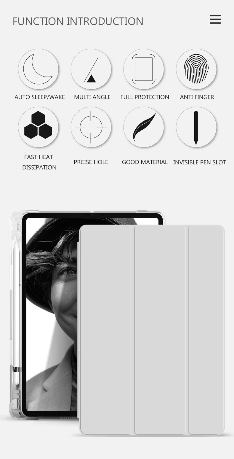 Прозрачный пенал чехол для Apple iPad 10 2 7-го