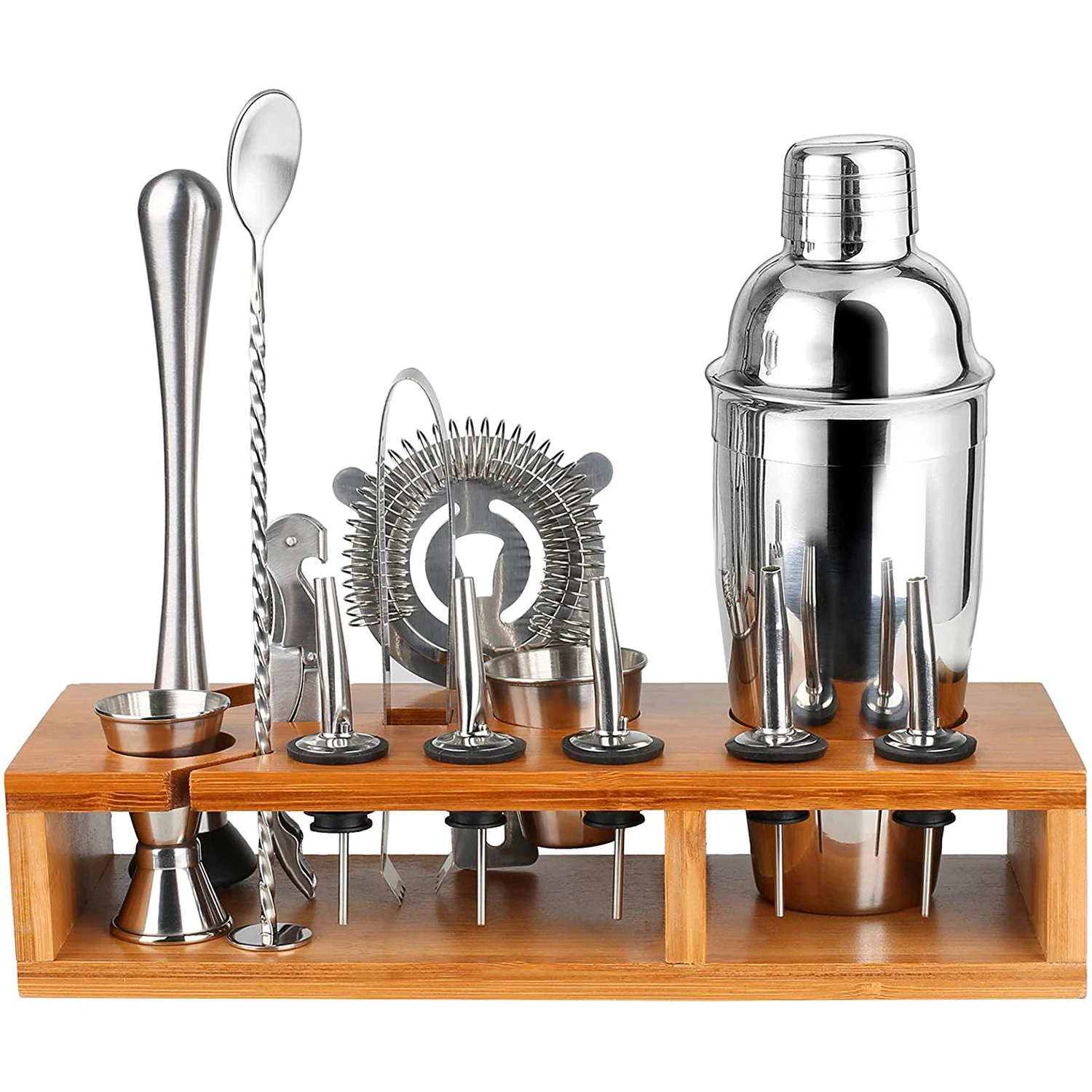 Wuyi Camol Comprehensive 11pcs Cocktail Shaker Set - 750ml Shaker to Shot Glass - Ultimate Bar Tools - Cocktail Shaker Set