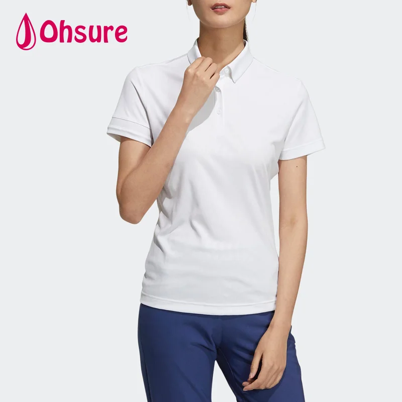 Custom Design Women Polo Shirt Slim Fit Lady Manufacturer Apparel Embroidered Logo  Solid Women Polo T Shirt