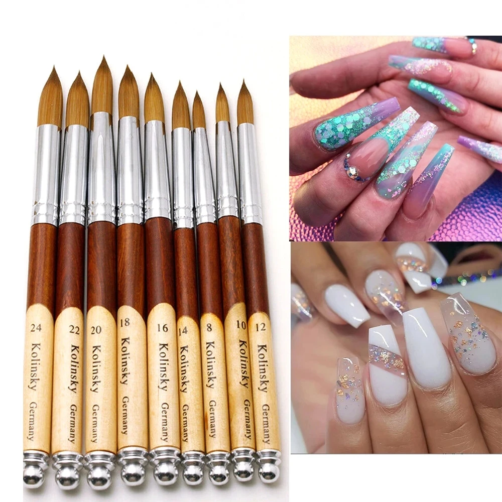 Factory Direct Wholesale Gel Nails Brush acrylic kolinsky with different size KOLINSKY BRUSH