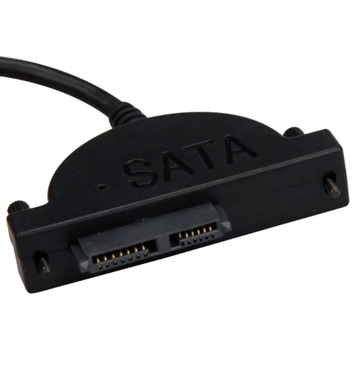 Hot Selling High Speed Black Data 2.5 Inch SSD HDD Hard Disk SATA to USB Cable SATA 7+6Pin USB 2.0 Sata Cable
