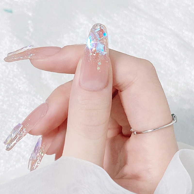 50/100pcs 3D Gems Nail Gems Art Decoration Mixed Shape Drill Aurora Nails Rhinestones Mix Crystal Nail Art Accessories