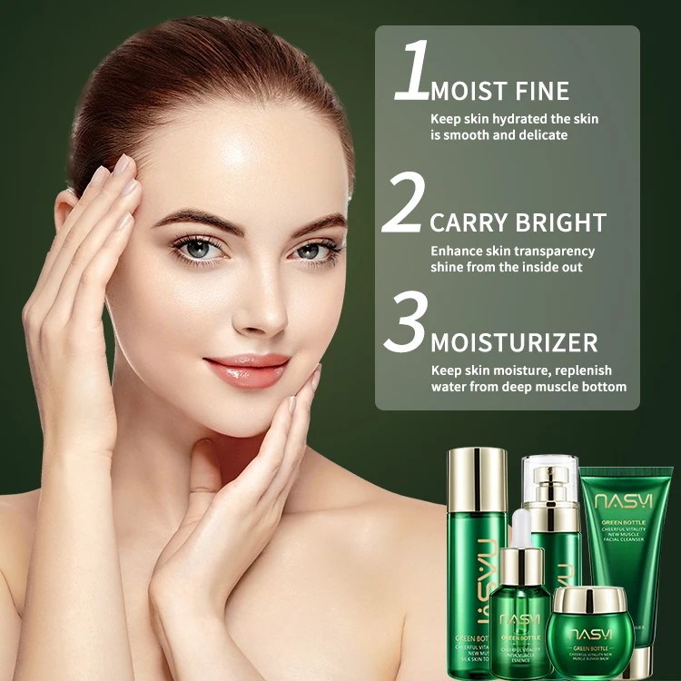 Private Label Custom Logo Korea Organic Facial Skincare Products Moisturizing Brightening Face Cosmetics Tea Tree Skin Care Set