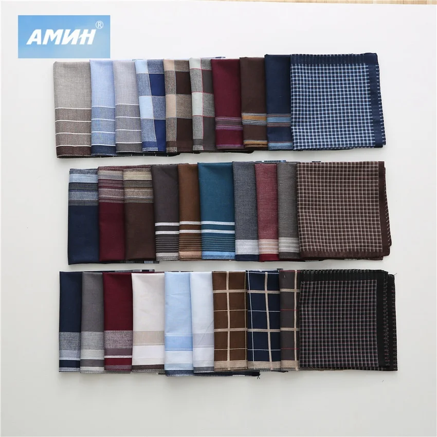 High Quality Men Striped Woven Handkerchief  Mix Colors Etiquette Handkerchief