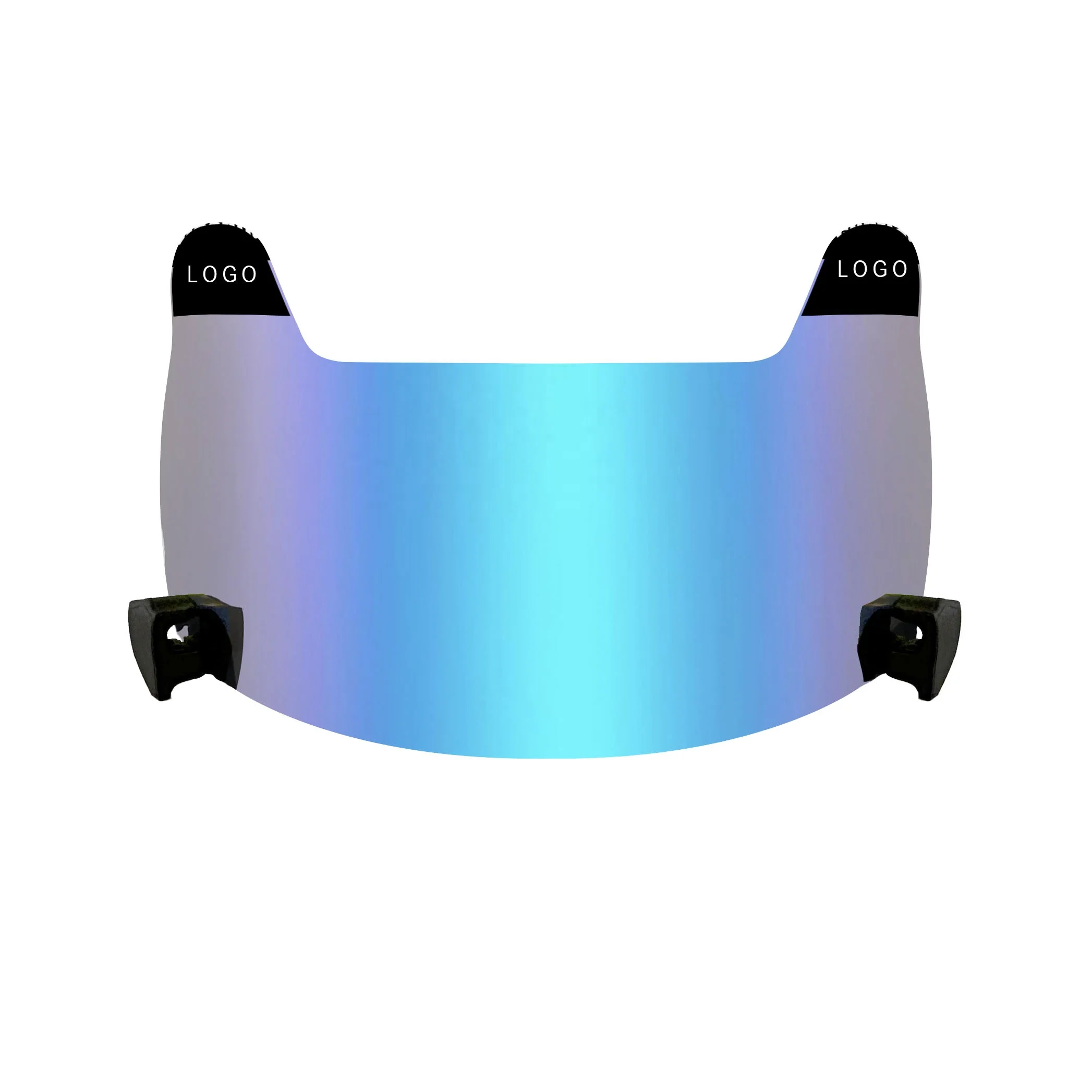 New American Football Visor Anti Glare Football Visors Rugby Helmet Visor Curved Mirror Wide Field of View HD Lens Custom Logo