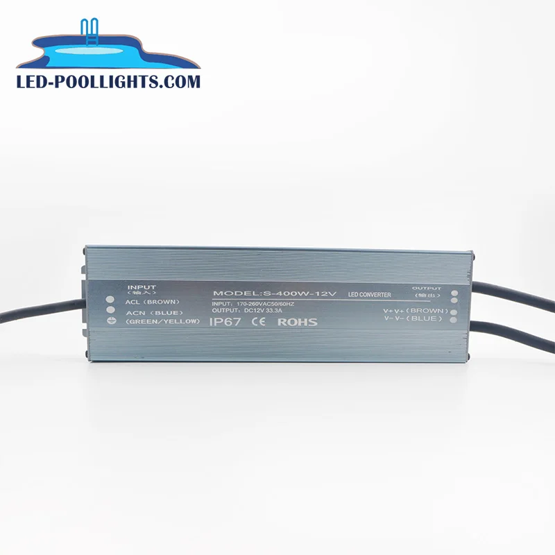 Huaxia IP67 AC110V AC220V источник питания для постоянного тока 12 В/24 В 100 Вт 200 Светодиодный драйвер бассейна