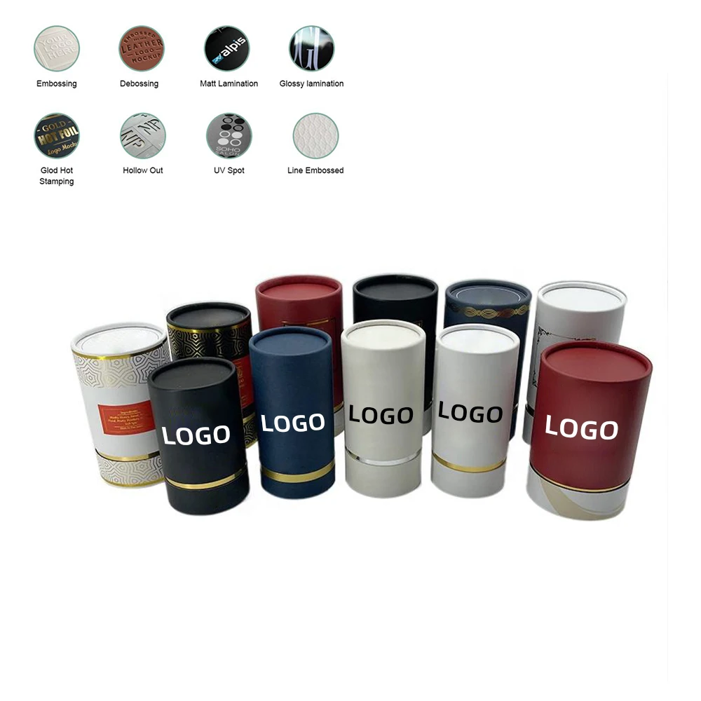Customizable Design Paper Cylinder Box Packaging Luxury Recycled Paper Tube Box Cylinder For Scent