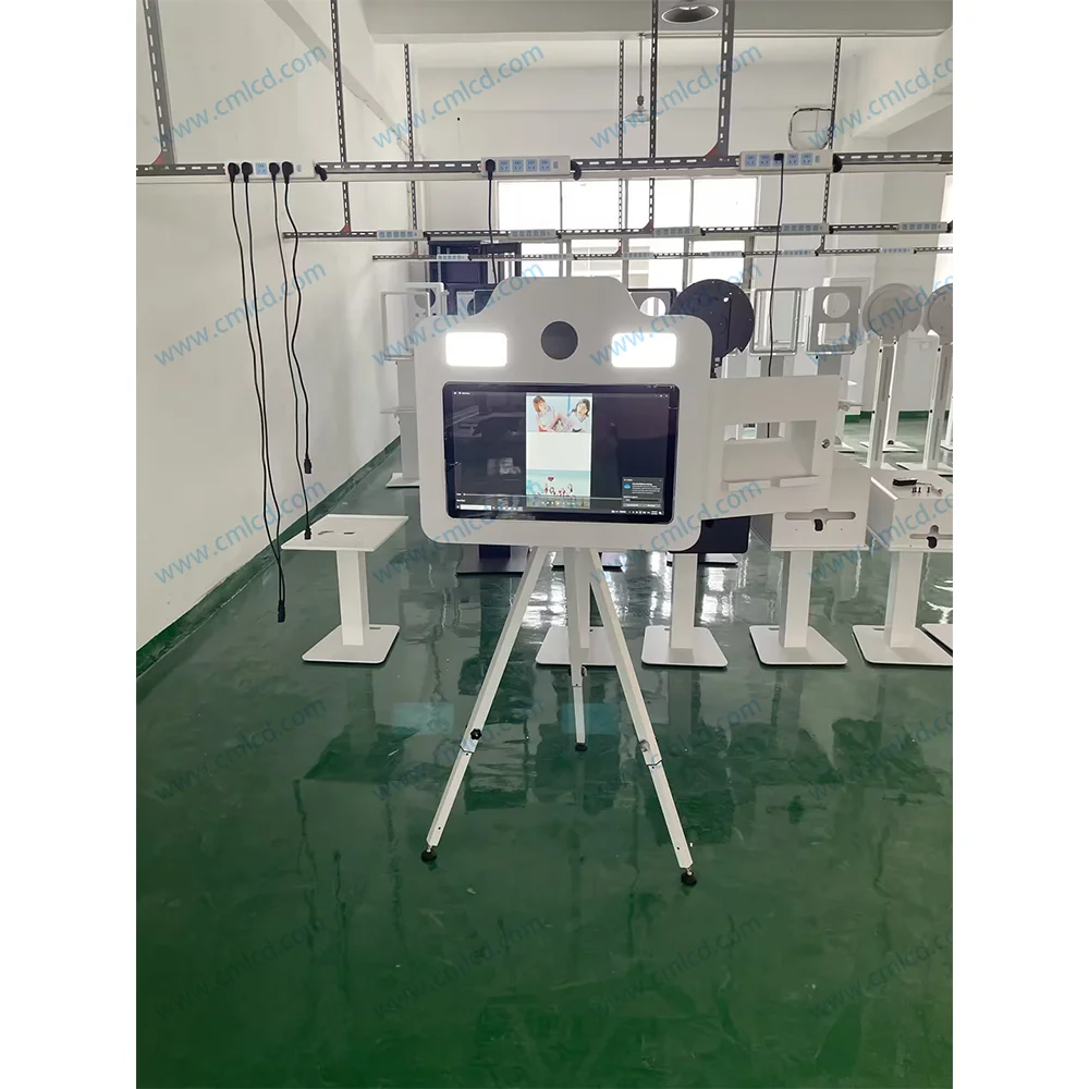 2025 Tripod Magic Print Photo Booth With 21.5 Inch Touch Screen Camera Printer Digital Oval Retro Selfie Vintage Photobooth