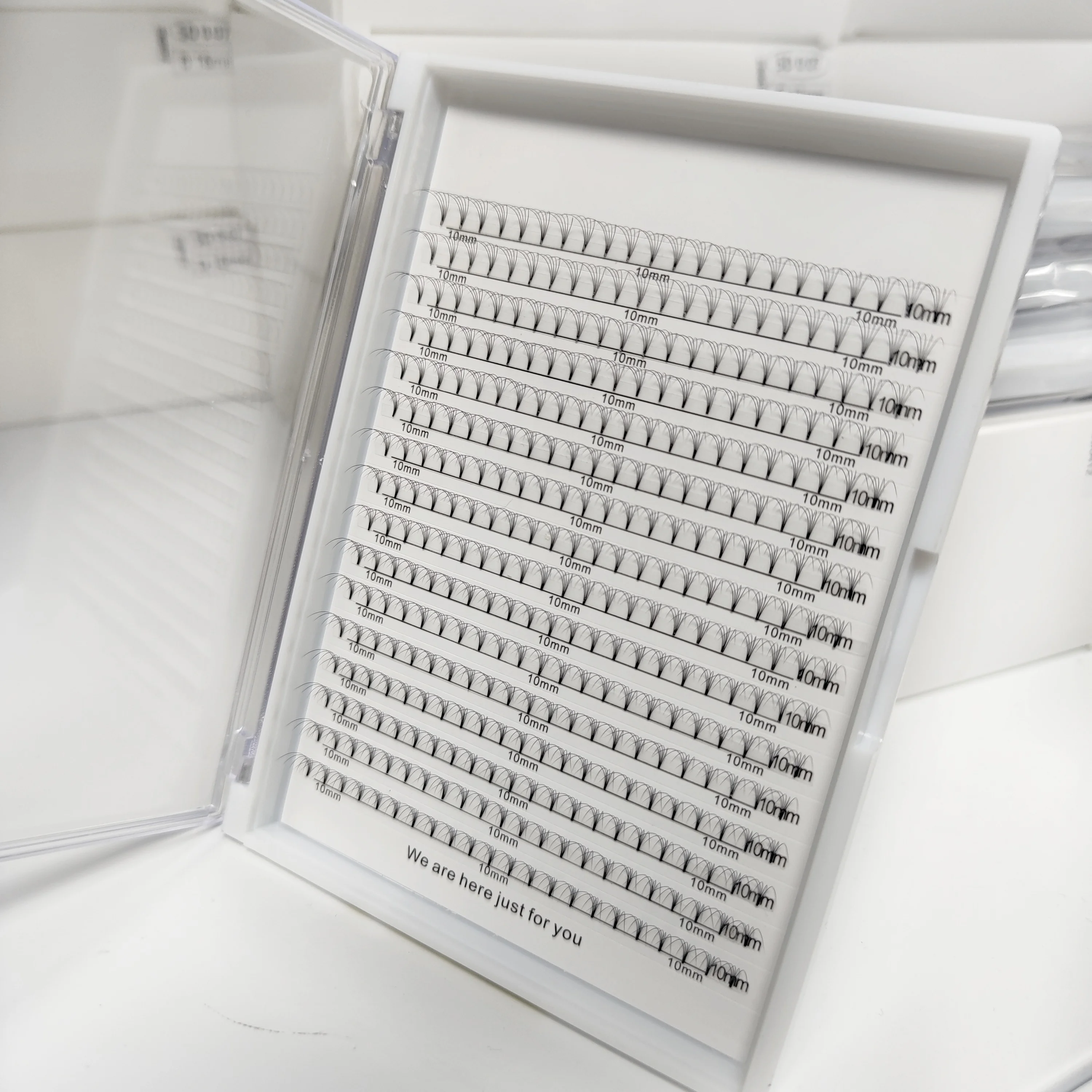 premade eyelash fans 0.07 camellia short eyelash extensions 6d 10D lashes pre made volume lash extension private label fan lash