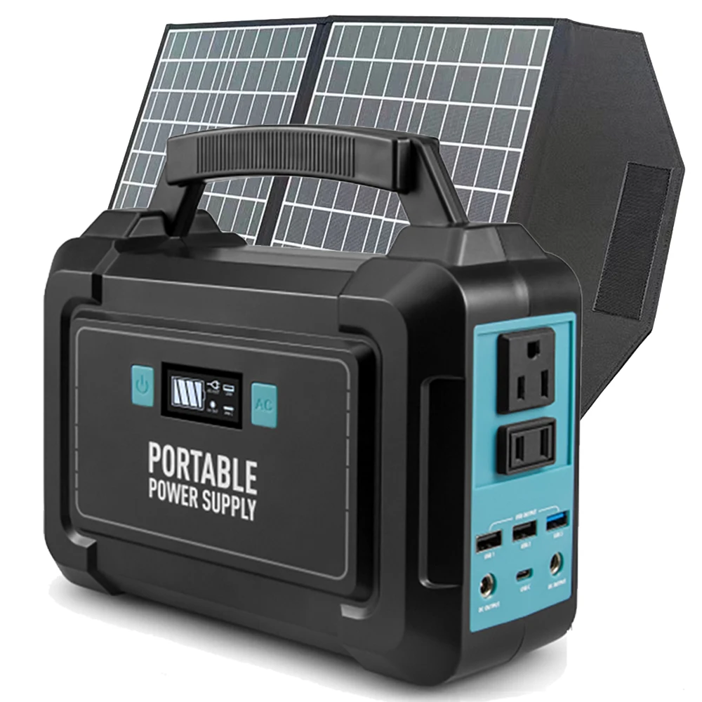 150W 110v 220V ups eu us home portable solar power station with 60W solar panel