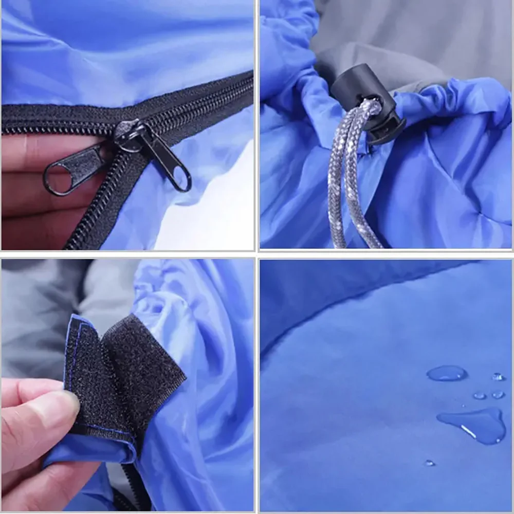 Outdoor Camping Waterproof 210T Polyester Fabric Sleeping Bag with Carry Bag
