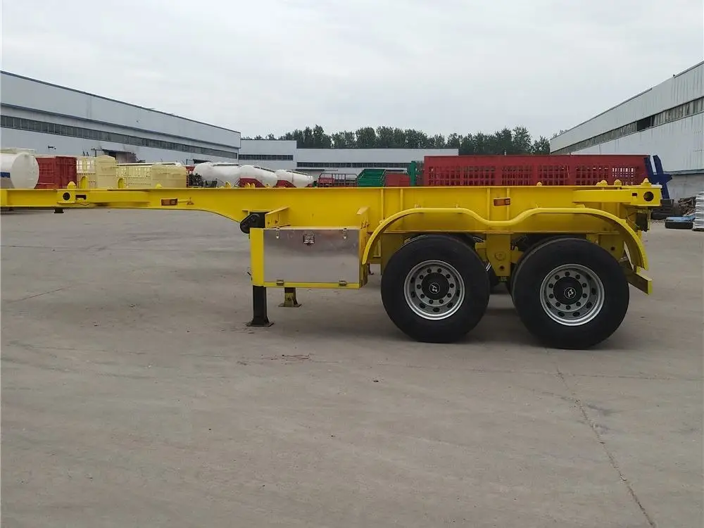 40 FT 20 Feet Skeleton Movable With Lock Chassis Box Storage Cargo Loader Tilt Container Flatbed Utility Semi Trailer