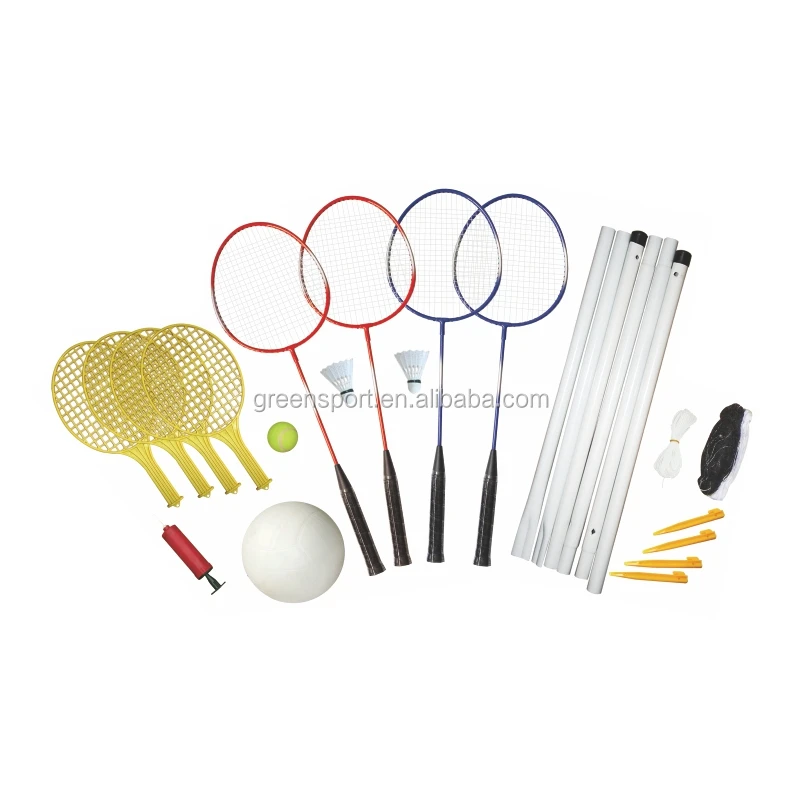 3 в 1, Спорт на открытом воздухе, волейбольная сетка с сетка для бадминтона и воланы