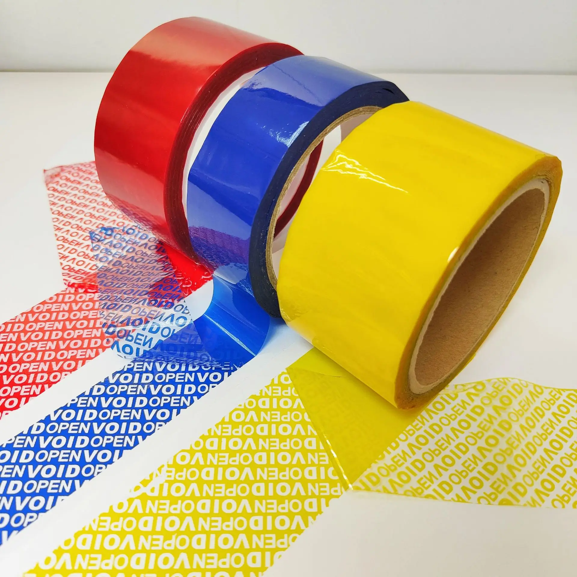 VOID OPEN Factory Custom Security Void Tape Jumbo Roll Evident Tamper Security With logo VOID Tapes