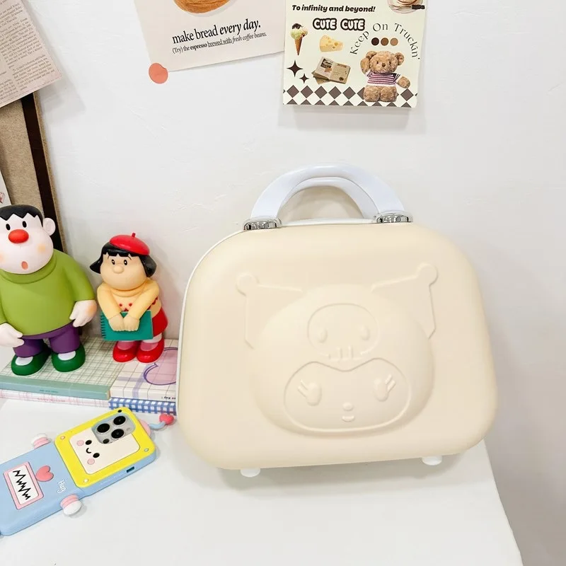 Botu New Multi Colors Kuromi Hand Luggage Bags 14inches Cosmetic Case Sanrioed Creative Carry Luggage Tote Travel Portable Bag