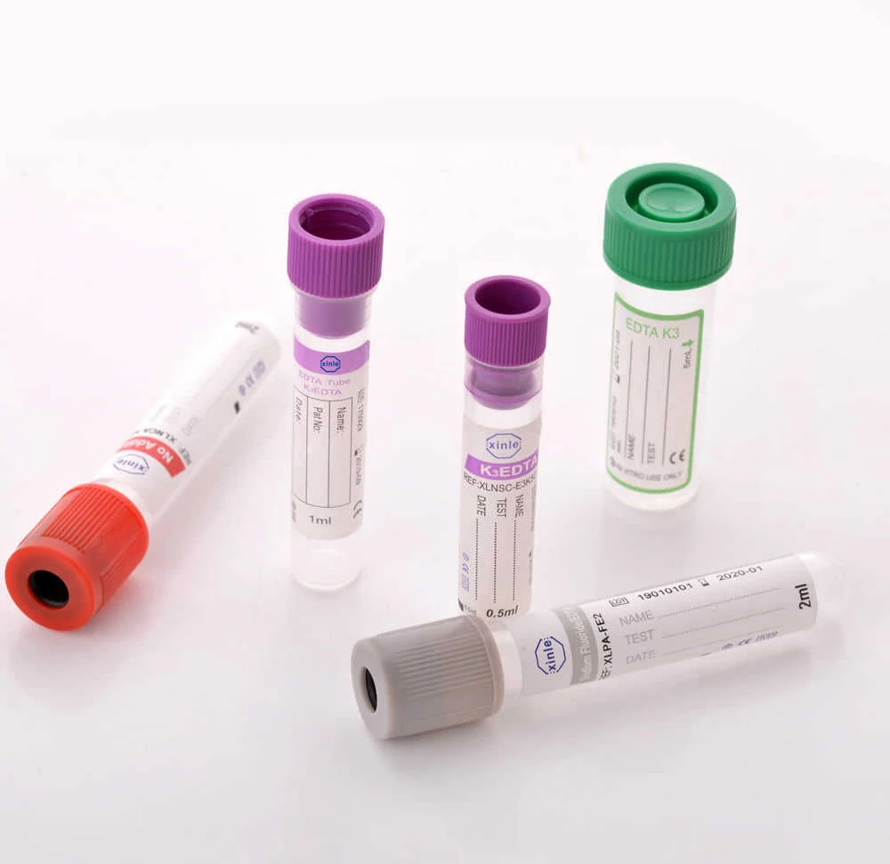 Blood Test Tube Edta K2 K3 Medical Plastic Glass Vacuum Tube Specimen Sample Blood Collection Tube