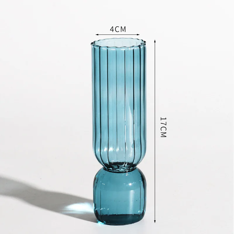Nordic Creative High Quality Cylinder Flower Arrangements Vases Glass Art Vase for Hydroponic