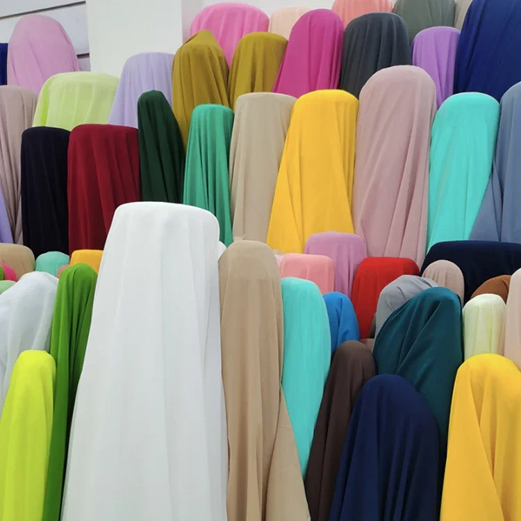 Дышащая легкая нейлоновая Нижняя шифоновая ткань для хиджаба Солнцезащитная одежда