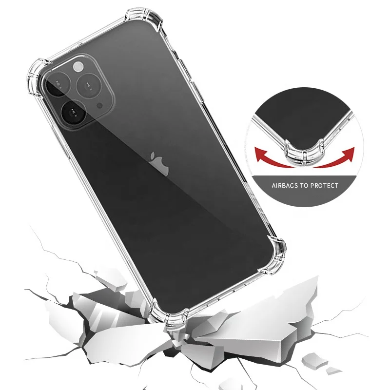 Ультратонкий чехол для iPhone 13 12 Pro 11 Max XR X 1 5 мм мягкий прозрачный из ТПУ противоударный телефона с подушкой