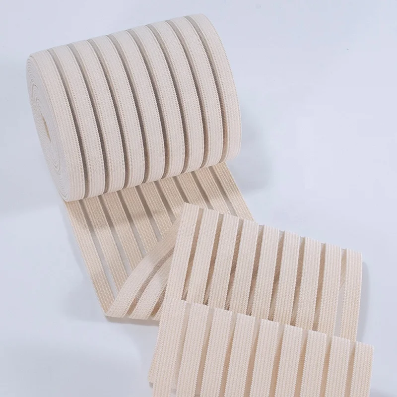 Good quality knitted elastic rubber band soft wide waistband elastic for medical sports wrap bandage