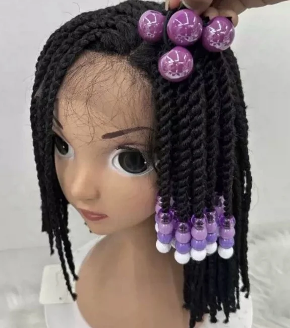 Ponytail Hair Kids Ponytail With Rubber Bands Glitter Rainbow Braided Ponytails Extension Hairstyle Accessories